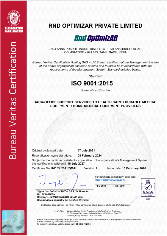 ISO Certificate