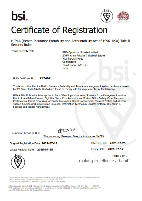 PIPEDA Certificate